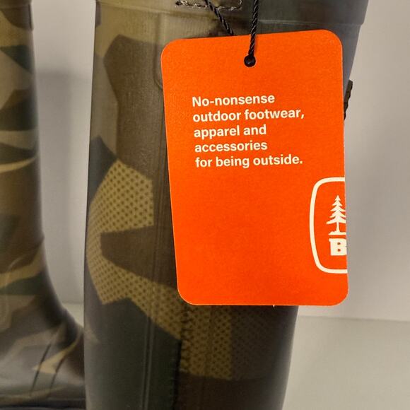 Bass Outdoor Field Rain Boot Size US 7 Green Camo Knee High Techwear Utility New - Picture 10 of 15